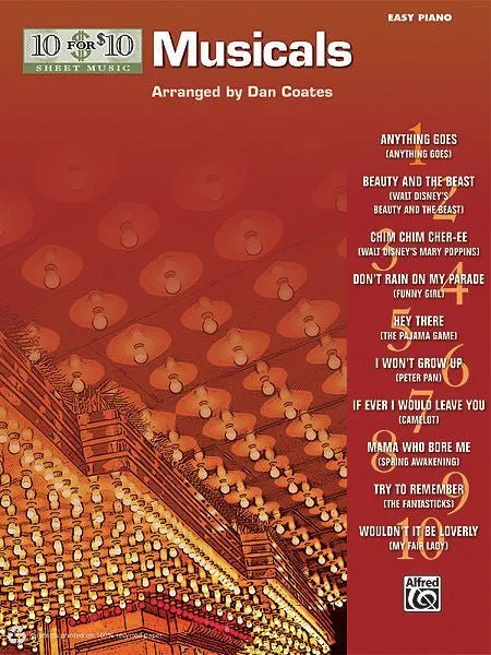 10 for 10 Sheet Music: Musicals, Easy Piano