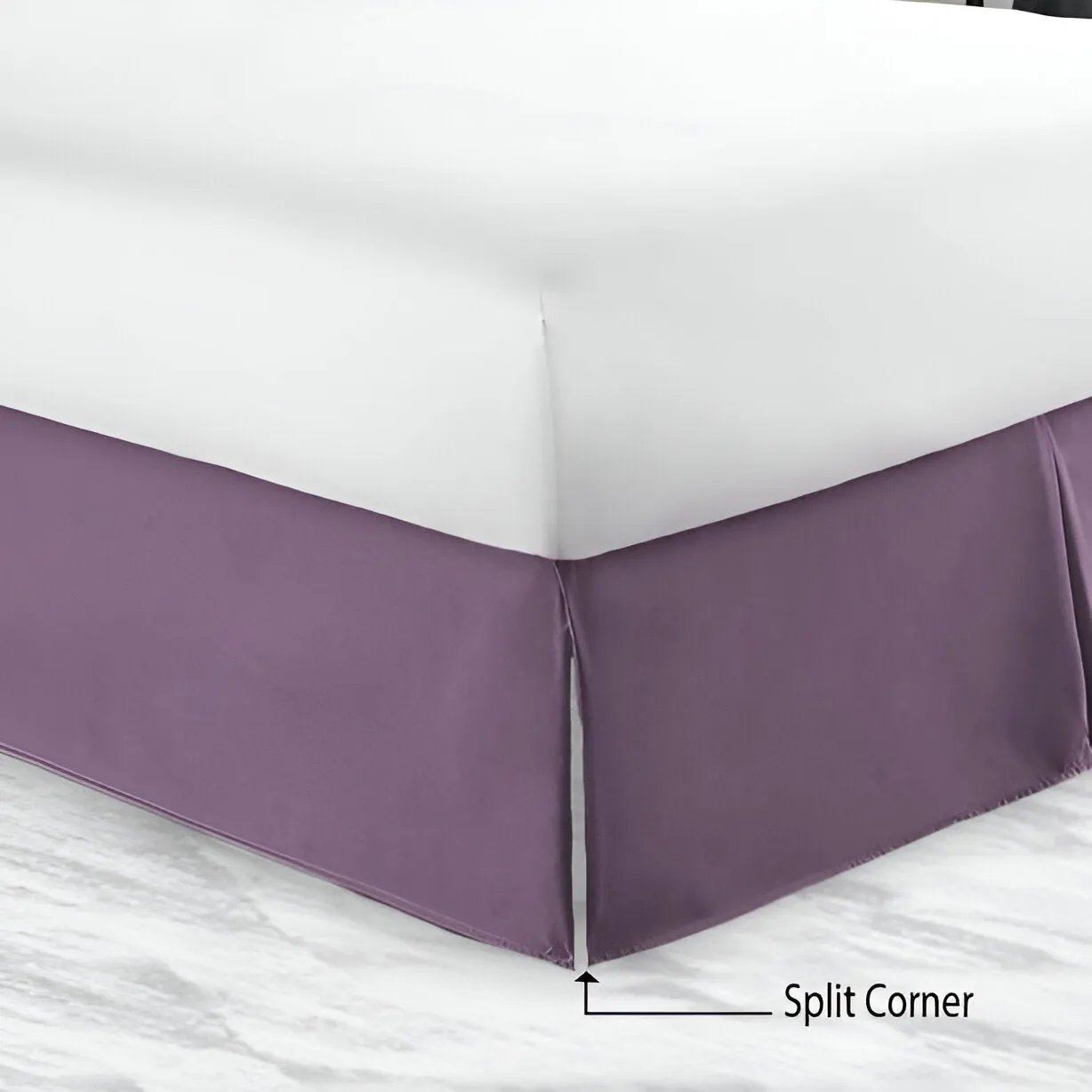 400TC Sateen Solid Cotton Tailored Bed Skirt