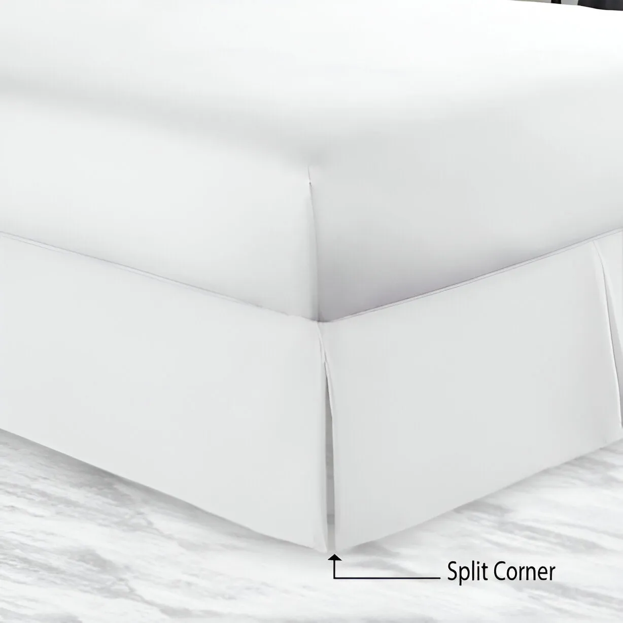 400TC Sateen Solid Cotton Tailored Bed Skirt