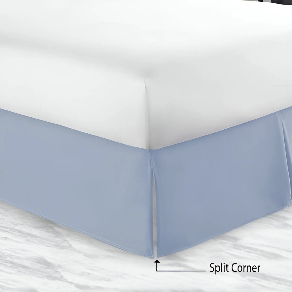 400TC Sateen Solid Cotton Tailored Bed Skirt