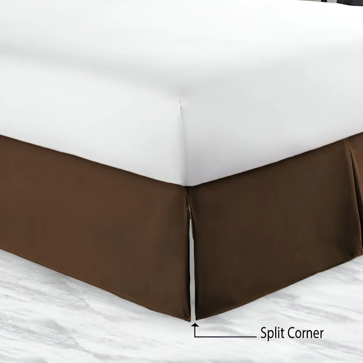 400TC Sateen Solid Cotton Tailored Bed Skirt