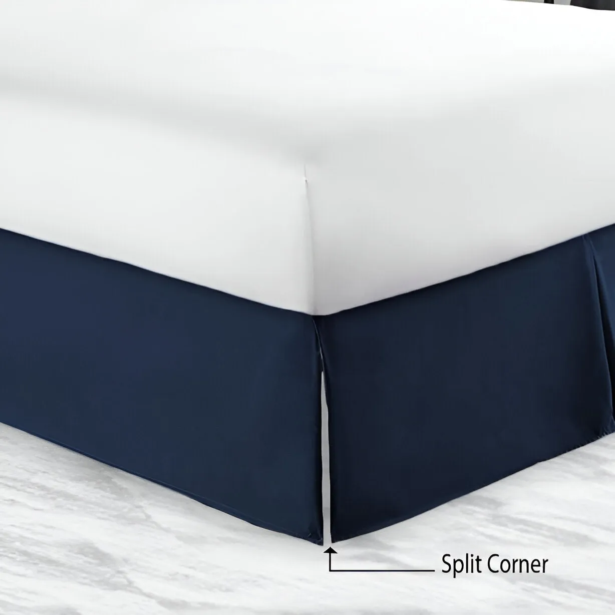 400TC Sateen Solid Cotton Tailored Bed Skirt