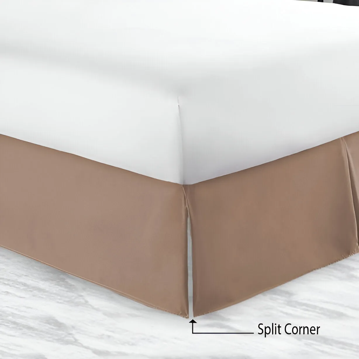 400TC Sateen Solid Cotton Tailored Bed Skirt