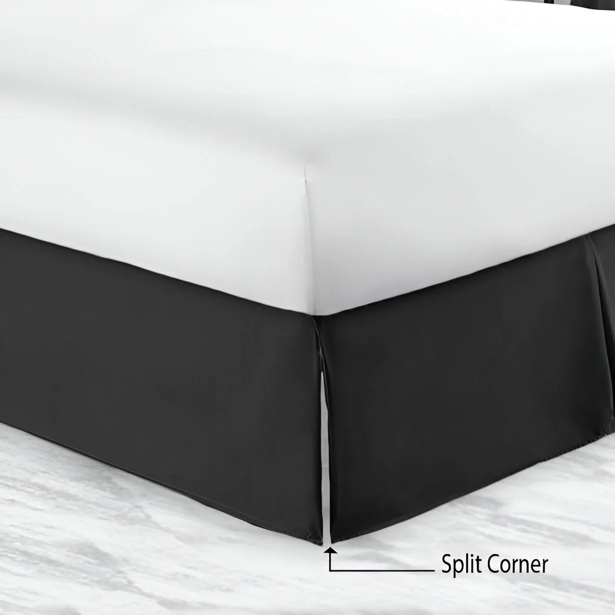 400TC Sateen Solid Cotton Tailored Bed Skirt