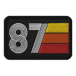 87 - 1987 Retro Tri-Line Embroidered patches