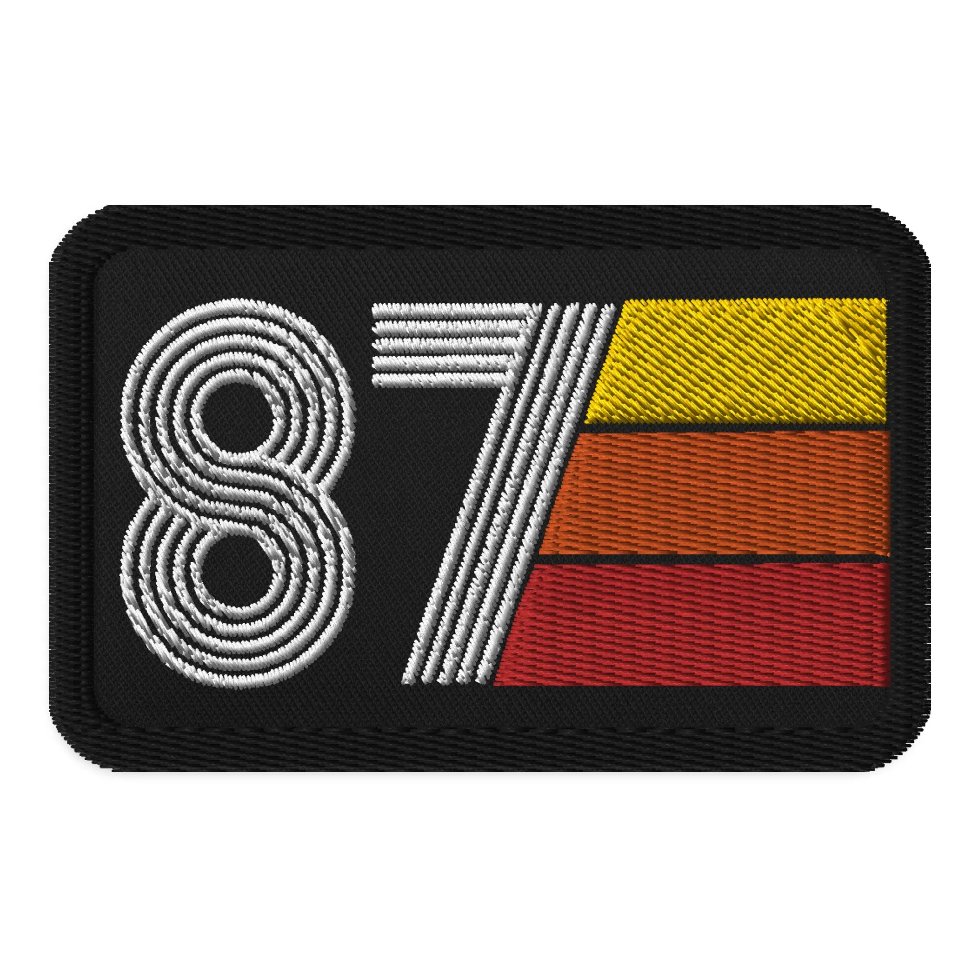87 - 1987 Retro Tri-Line Embroidered patches