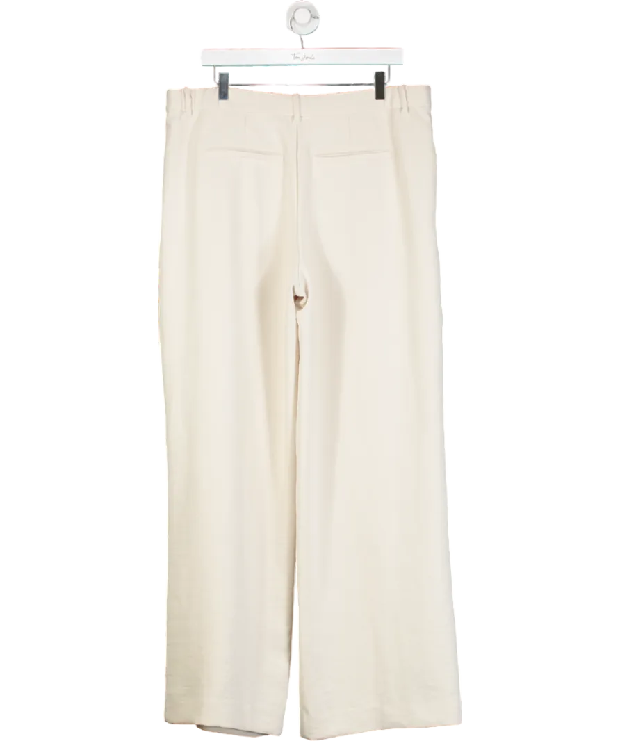 Abercrombie & Fitch Beige Sloane Tailored Wide Leg Pant W33
