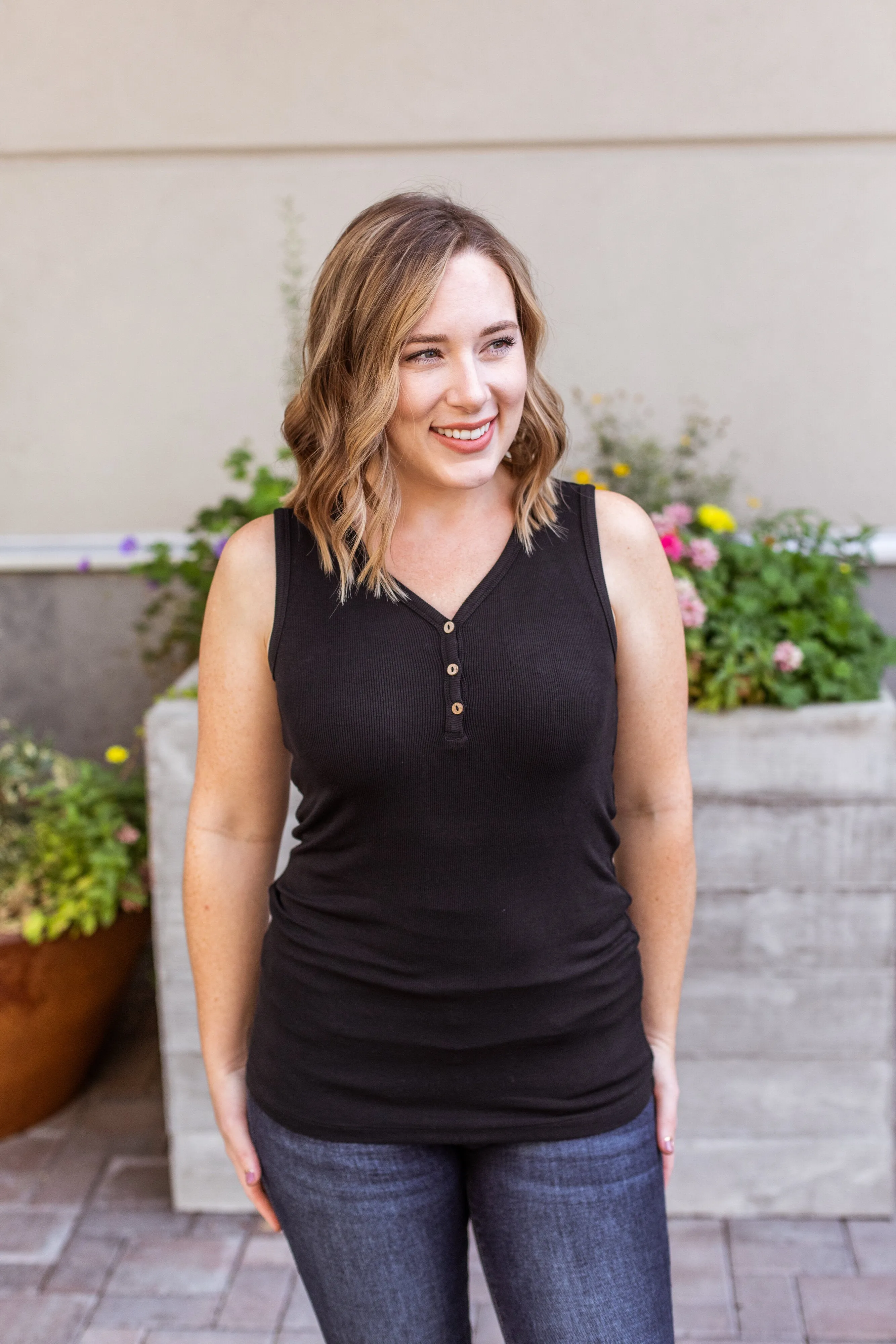 Addison Henley Tank - Black