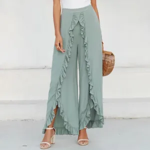Adley Corsair Pants with split legs and ruffles