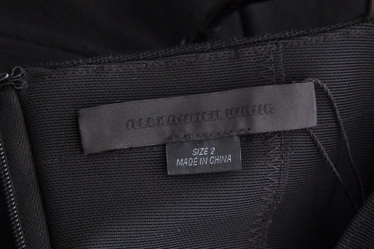 Alexander Wang Black Fitted Dress SZ 2