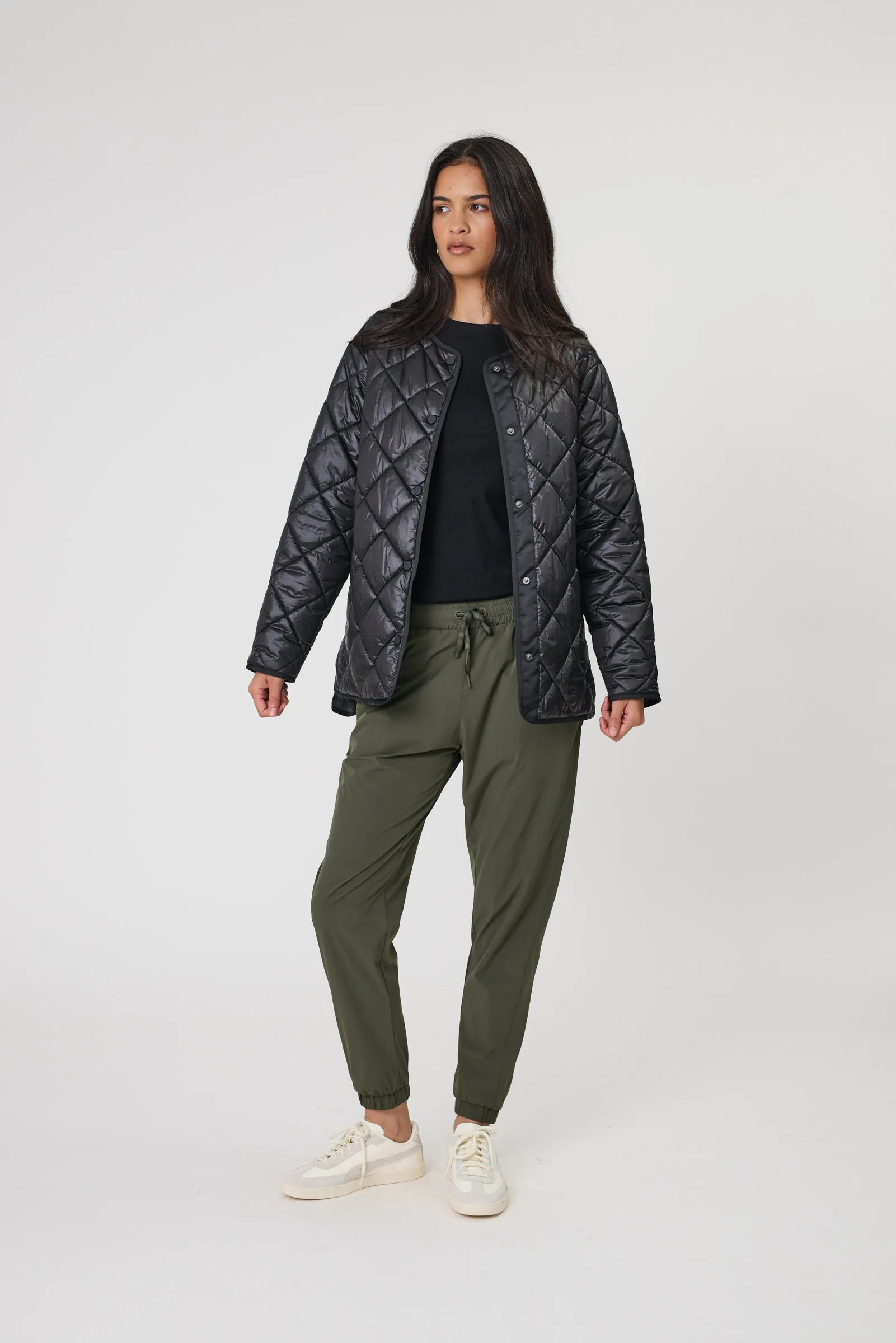 Alpine Quilted Jacket - Black