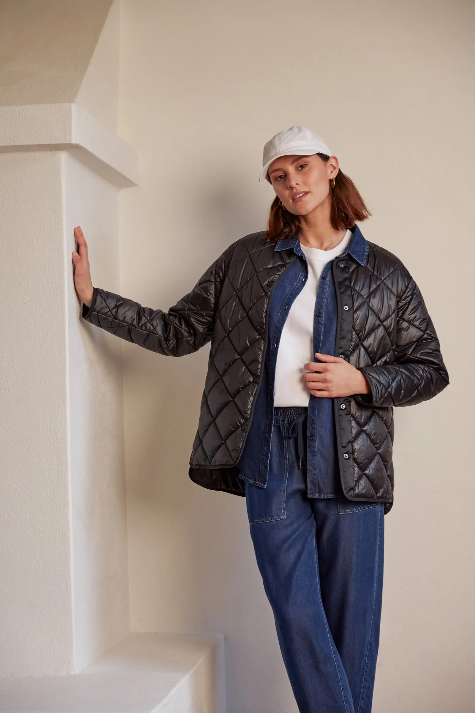 Alpine Quilted Jacket - Black