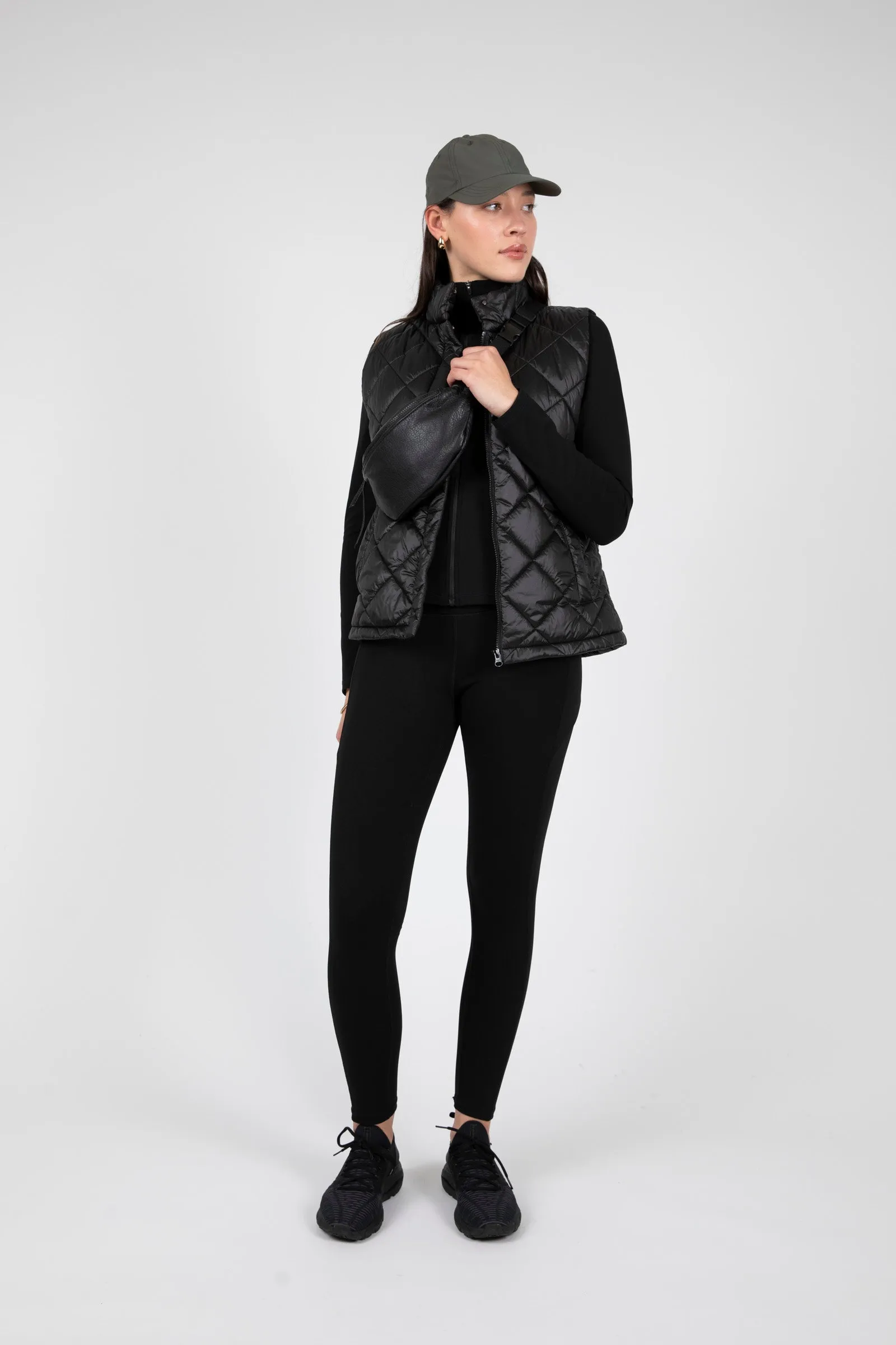 Alpine Quilted Vest - Black
