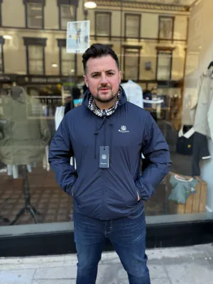 Aquascutum Reversible Zip Up Jacket - Club Check & Navy