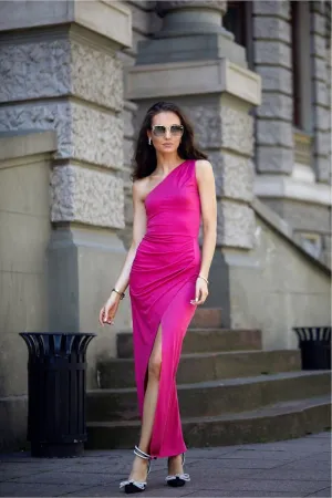 Asymmetrical One-Shoulder Fitted Dress