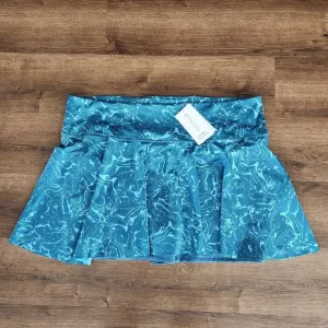 Athleta &quot; Ace&quot; Printed Tennis Skort Turquoise Size Large EUC