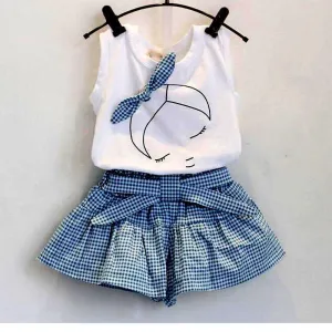 baby girl clothing sets fashion Cotton print shortsleeve T-shirt and skirts girls clothes sport suits