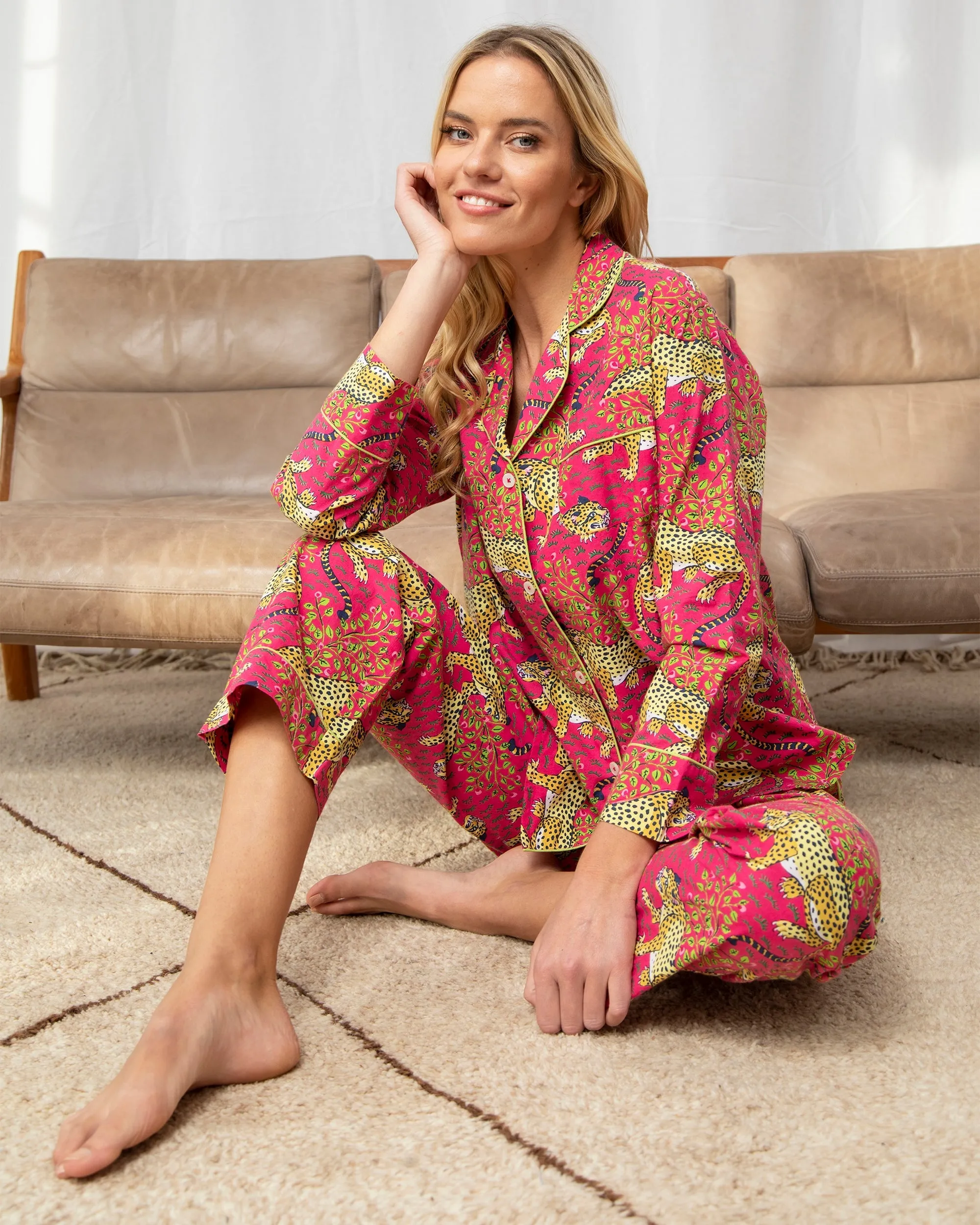 Bagheera - Petite Long PJ Set - Hot Pink