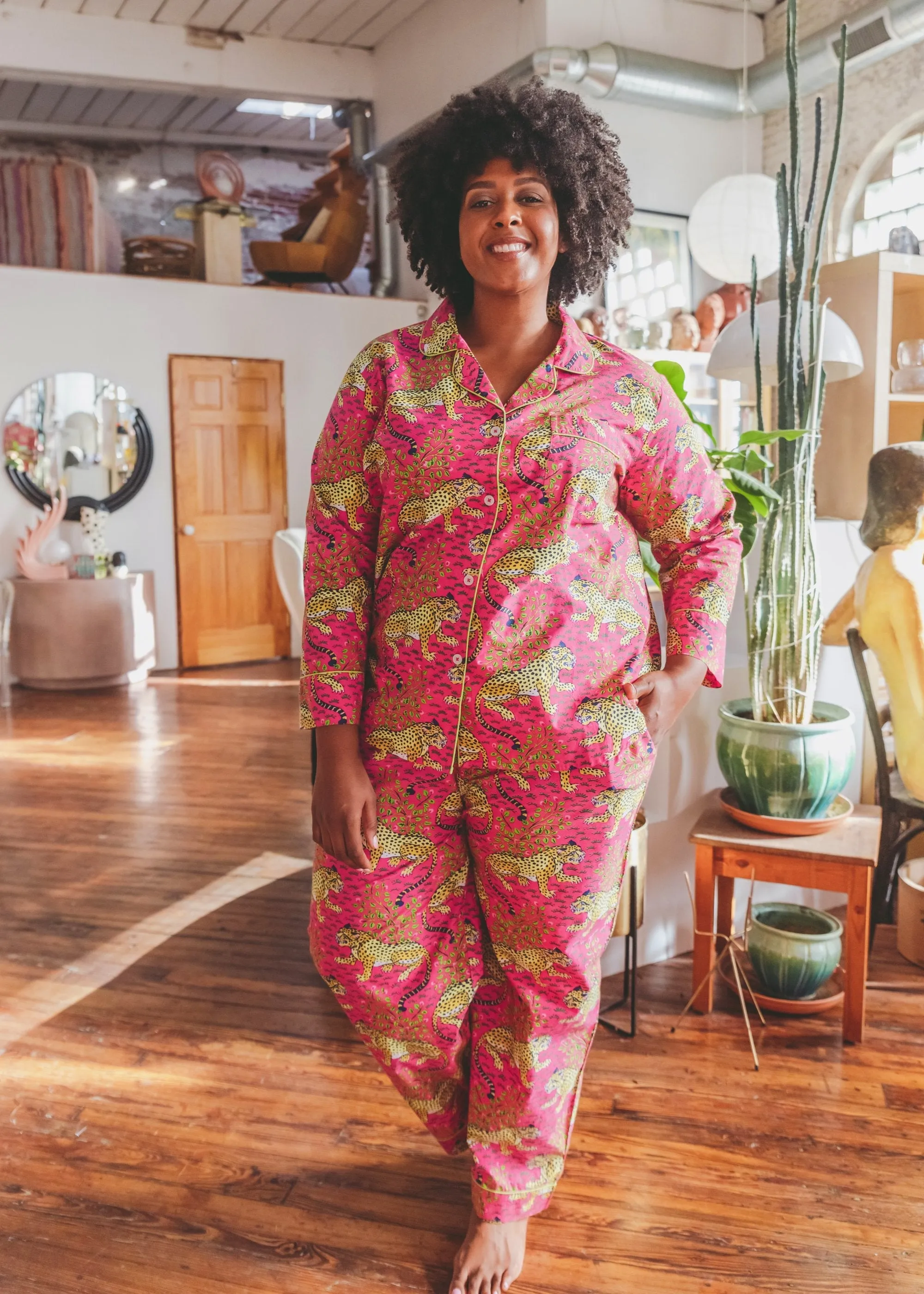 Bagheera - Petite Long PJ Set - Hot Pink