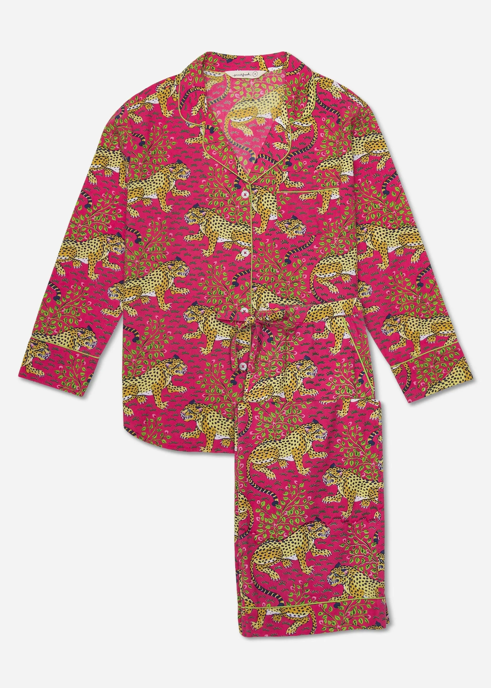 Bagheera - Petite Long PJ Set - Hot Pink