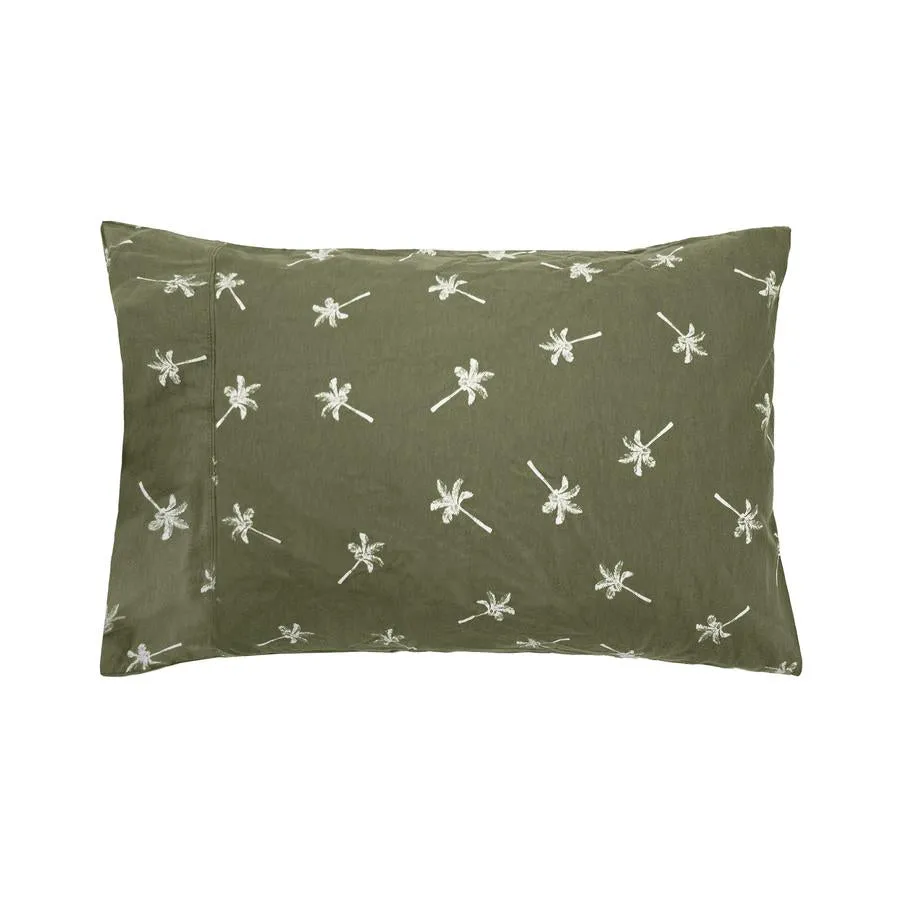 Bambury Cocos Flannelette Sheet Set - Olive