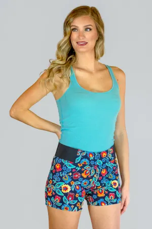 Beata Black Folk Shorts