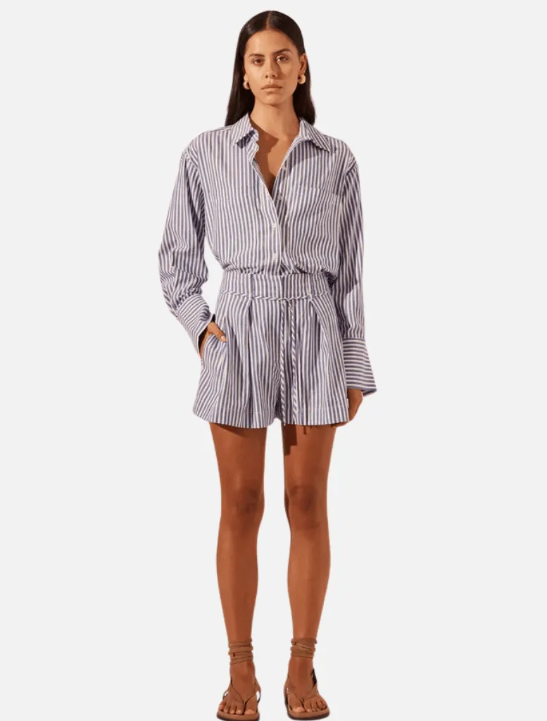Belted Short - Chambray/Blue Ivory