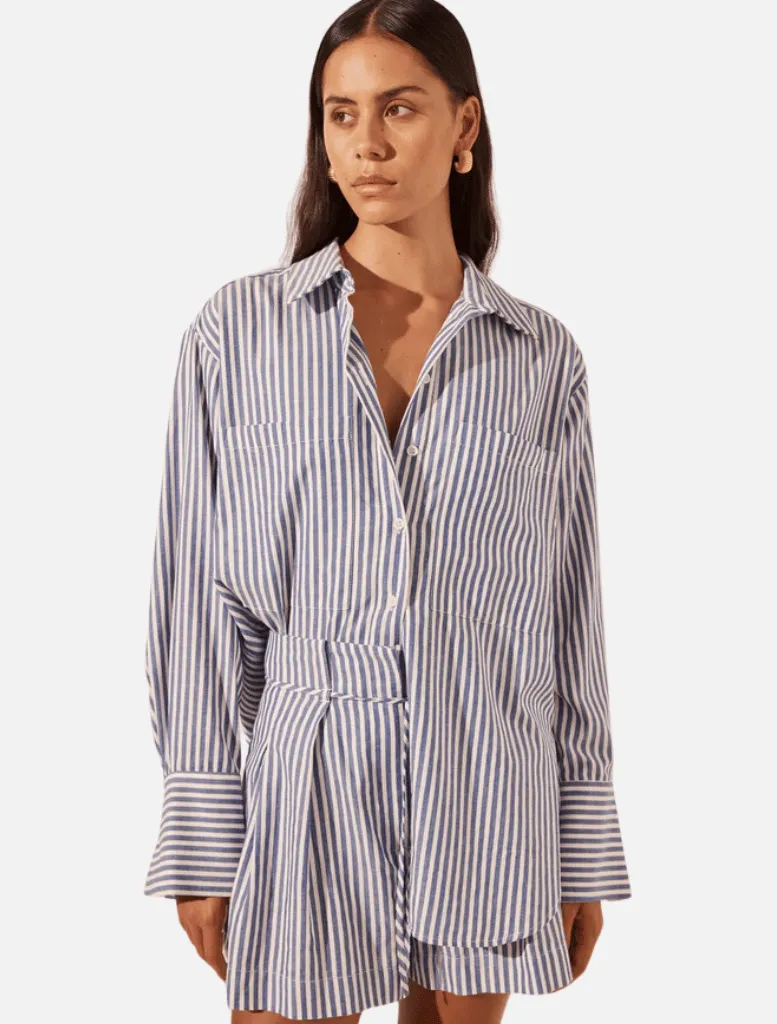 Belted Short - Chambray/Blue Ivory