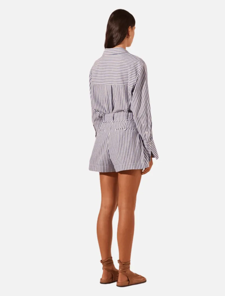 Belted Short - Chambray/Blue Ivory