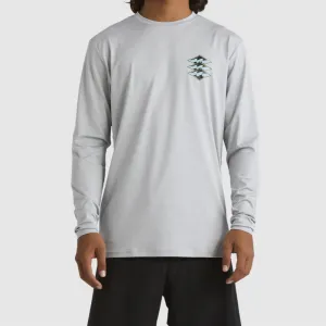 Billabong Diamond Shoreline LF LS Rashshirt - Light Grey Heather