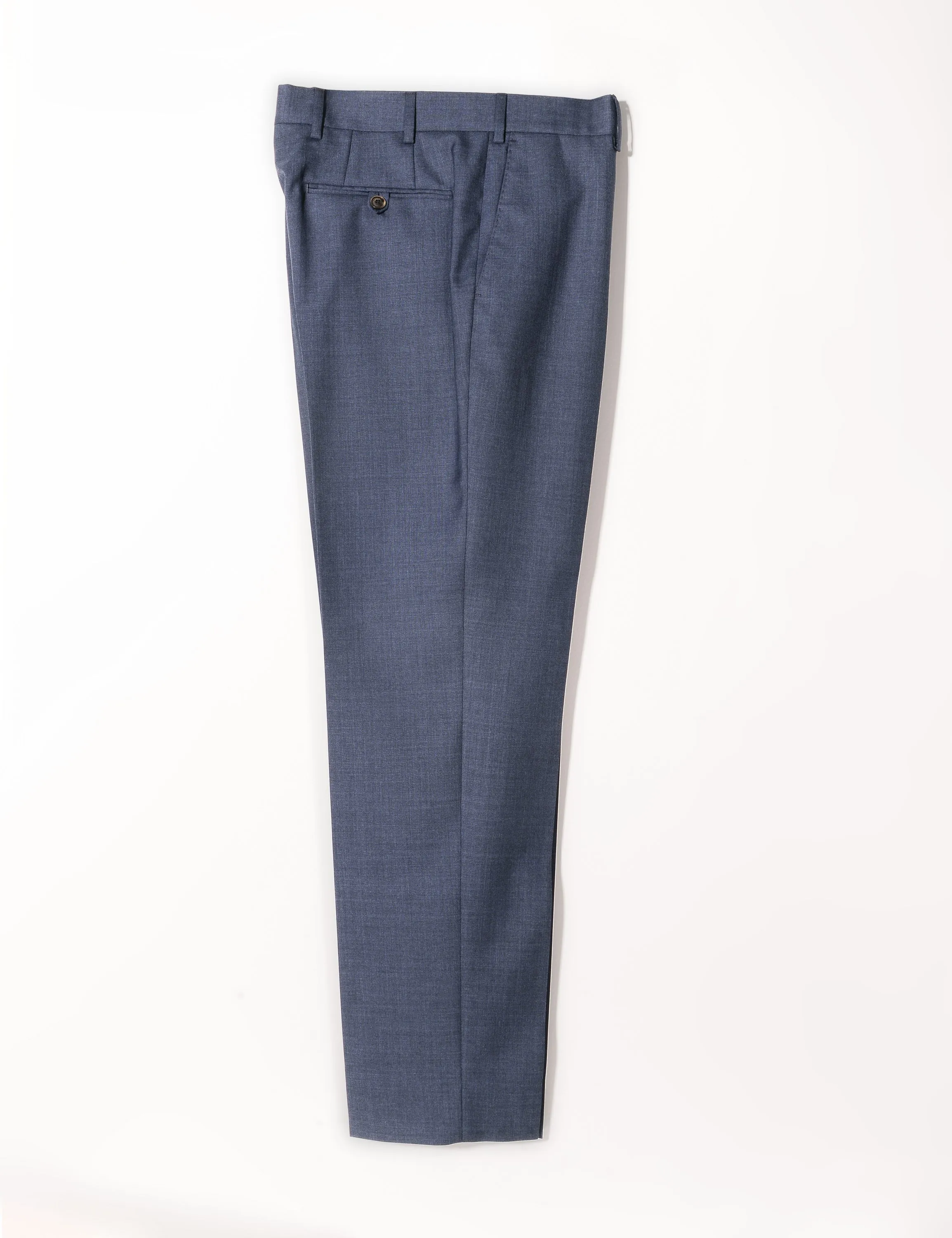 BKT50 Tailored Trousers in Rustic Tropical Wool - Montana Blue