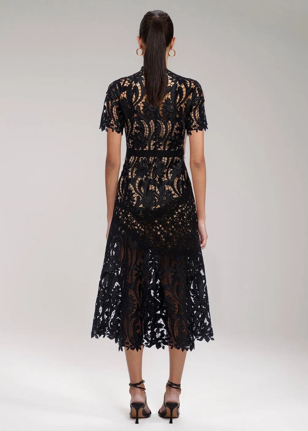 Black Prairie Midi Dress (Black)