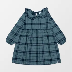 Blue Check Print Dress