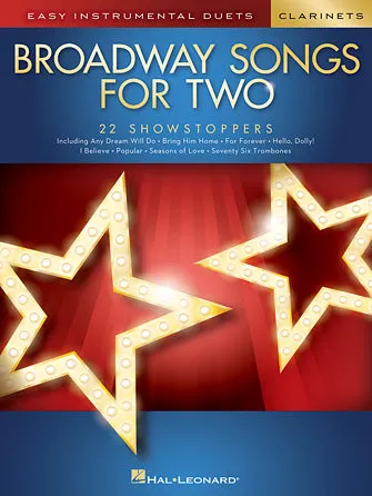 Broadway Songs for Two Clarinets (Easy Instrumental Duets)