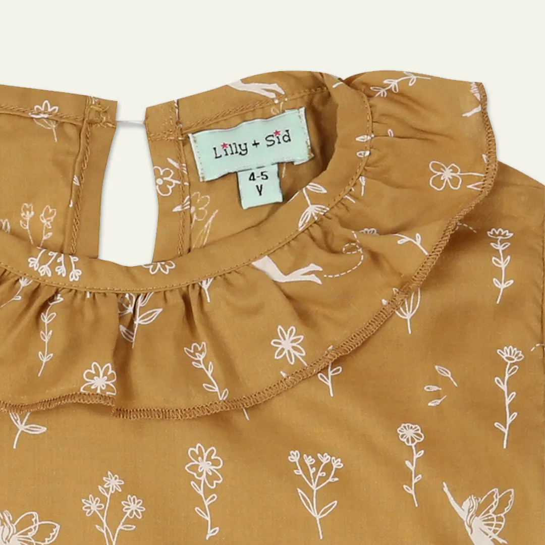 Brown Fairy Print Top