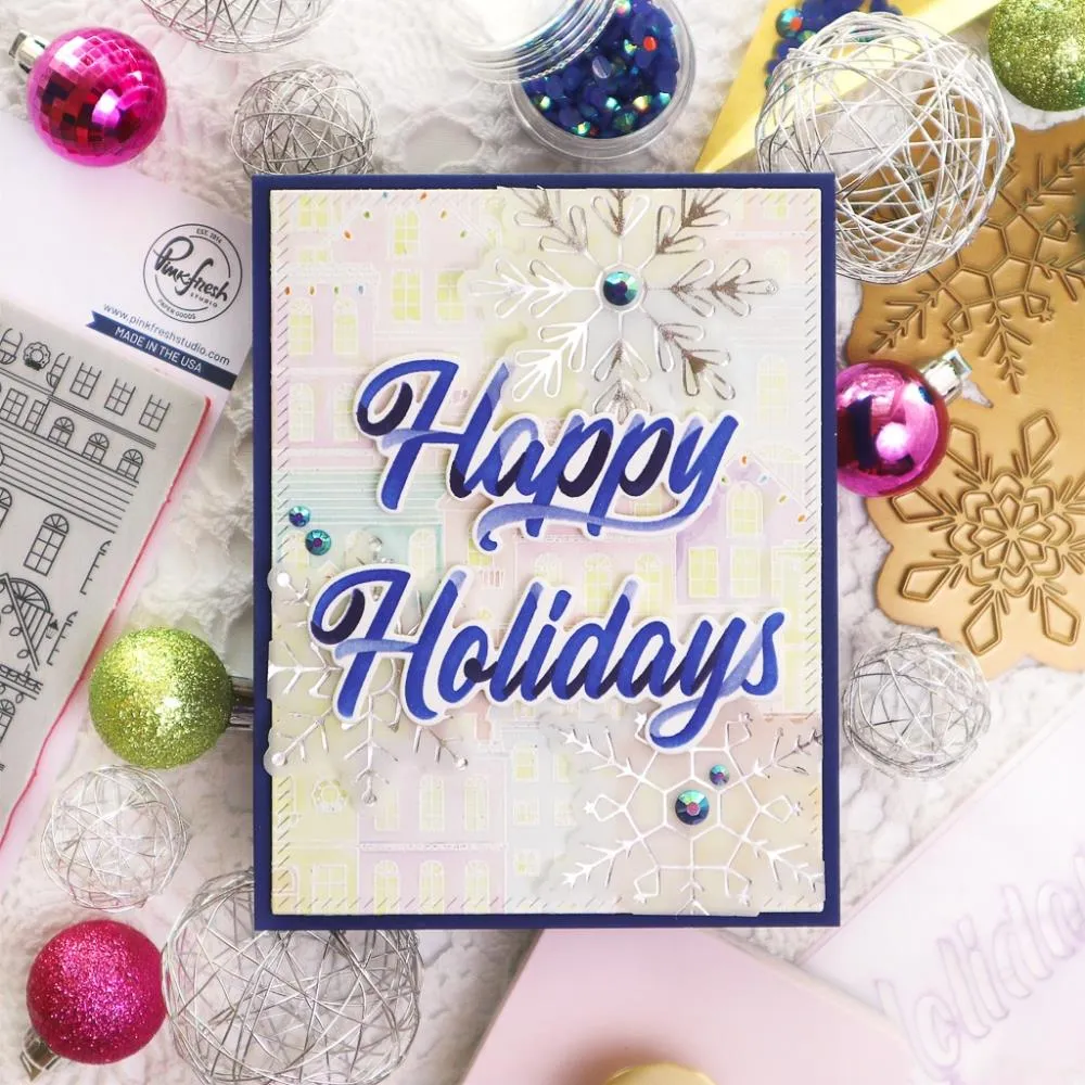 Brushed Sentiments: Holiday Stencil Set