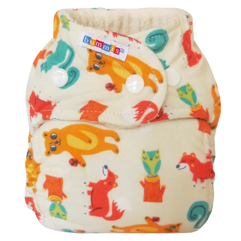 Bummis Flannel Fitted Cloth Diaper