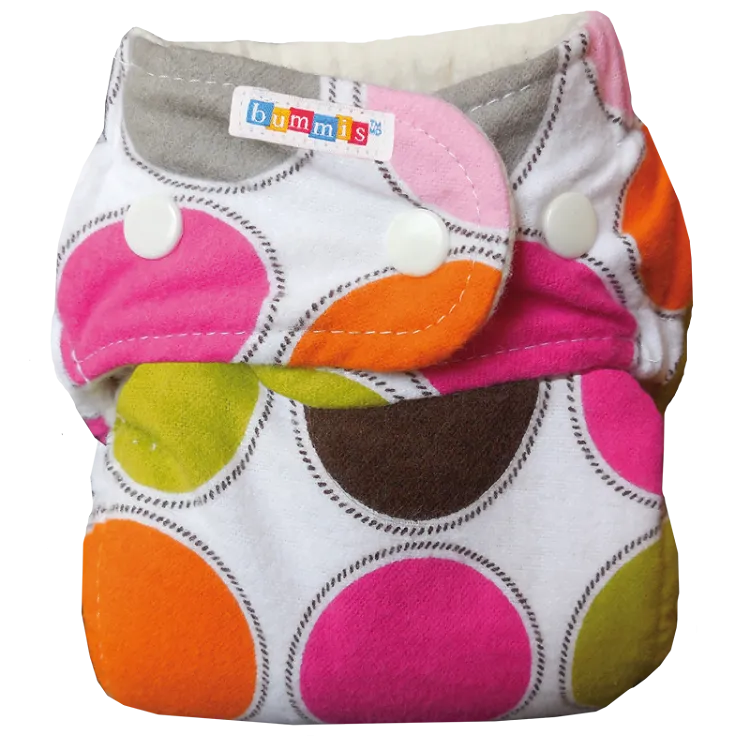 Bummis Flannel Fitted Cloth Diaper