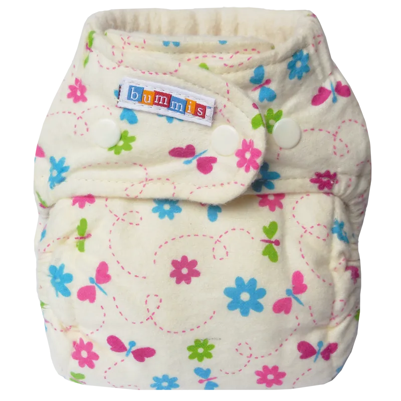Bummis Flannel Fitted Cloth Diaper