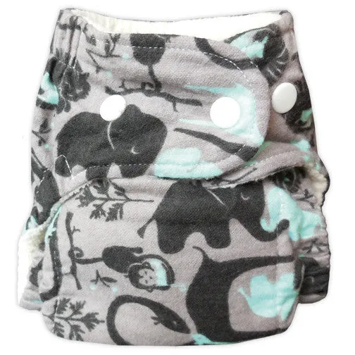 Bummis Flannel Fitted Cloth Diaper