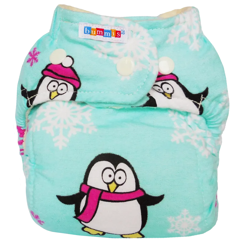 Bummis Flannel Fitted Cloth Diaper