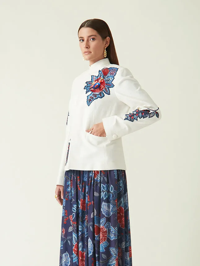 Buru white embroidered jacket