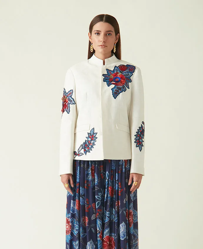 Buru white embroidered jacket