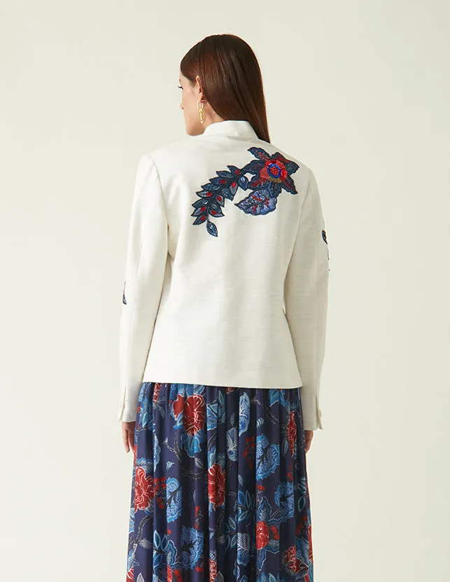 Buru white embroidered jacket