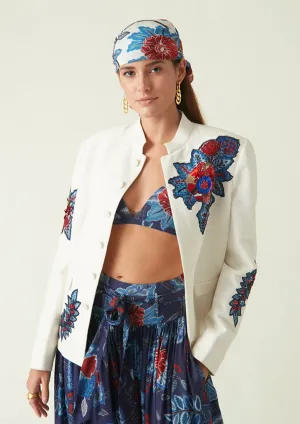 Buru white embroidered jacket