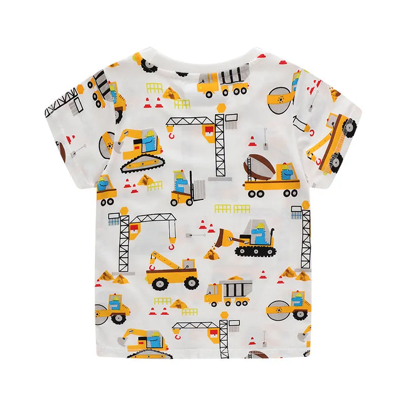 Construction Print Short Sleeve T-Shirt
