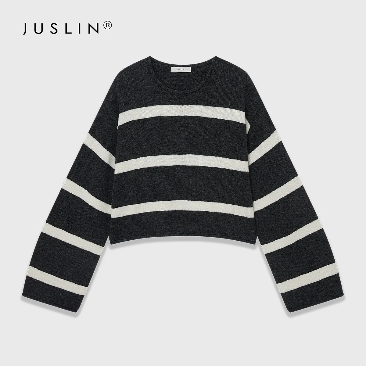 Contrast Striped Knit Sweater