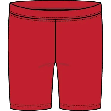CR Kids Girls Bike Shorts - Red