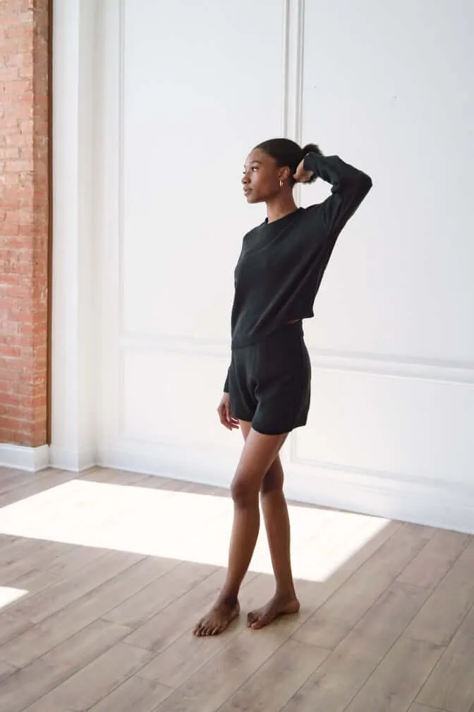Crew Sweater and Shorts
