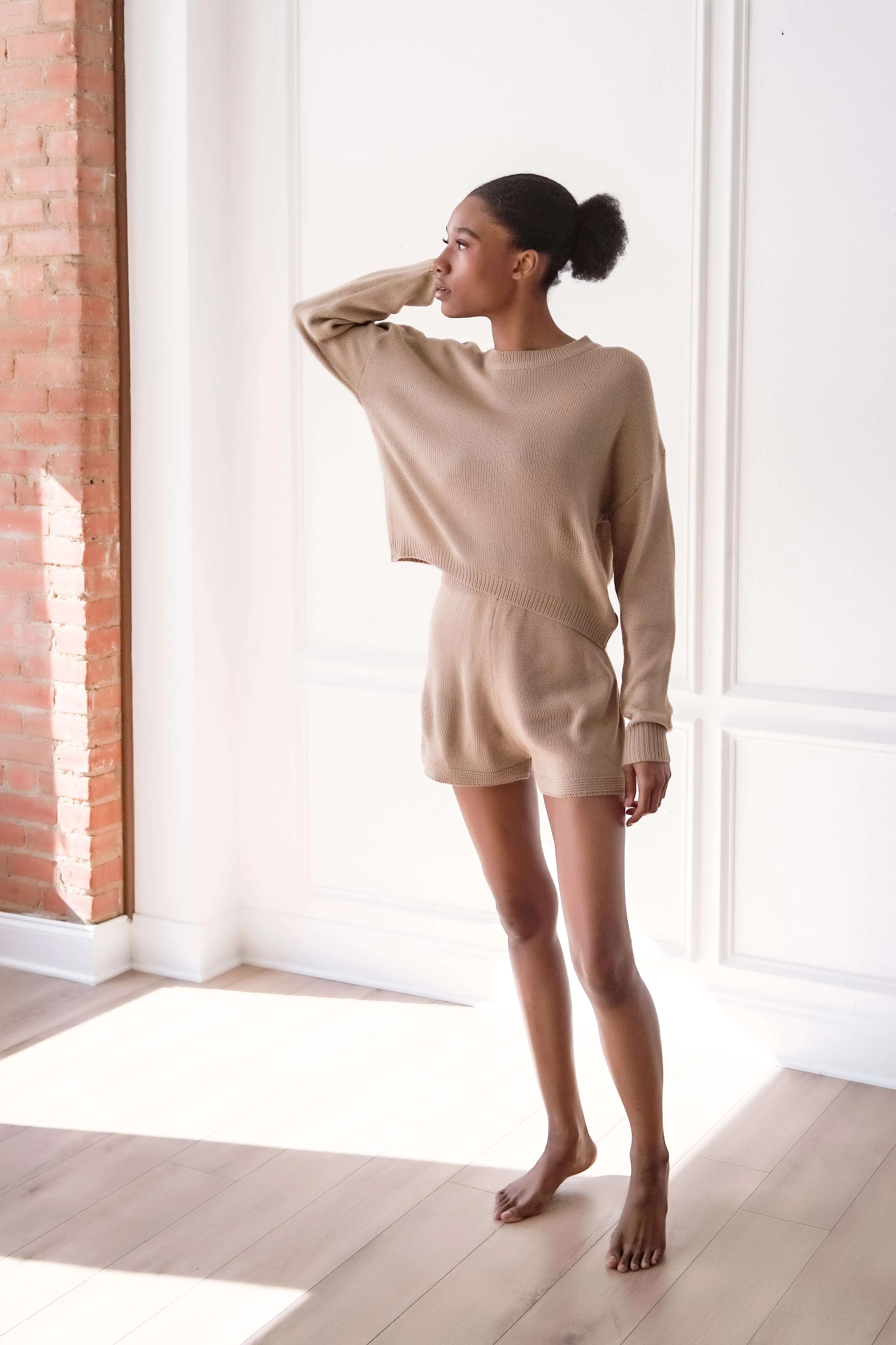 Crew Sweater and Shorts